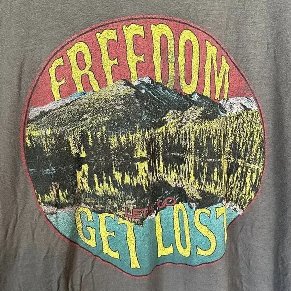 Freedom/Get Lost Nature Graphic Tee - Large - Picture 5 of 5